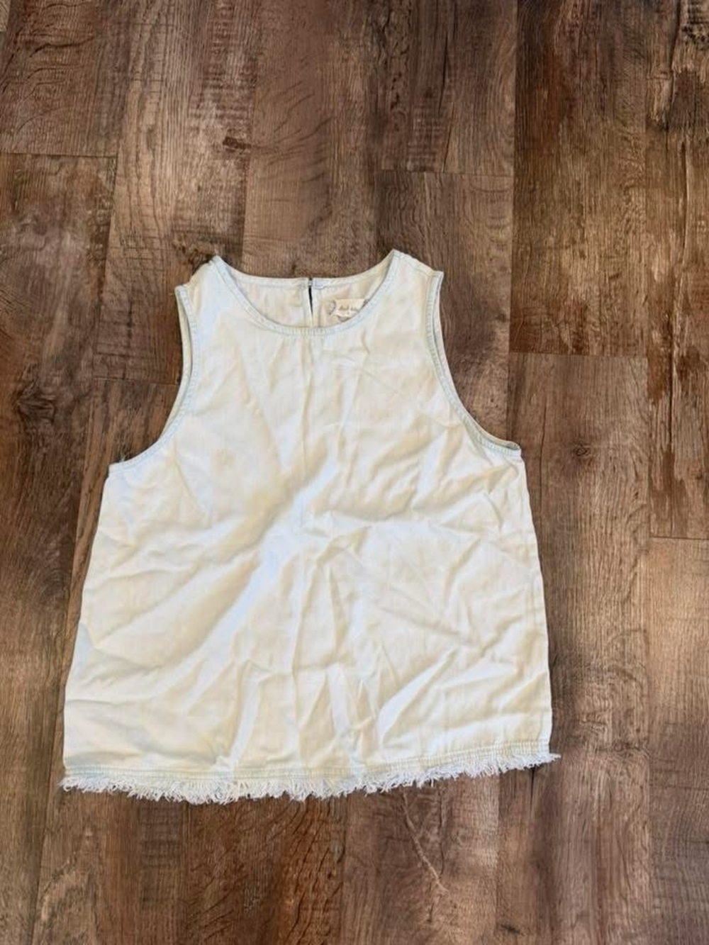 Altar'd State White Fringe Hem Tank Top